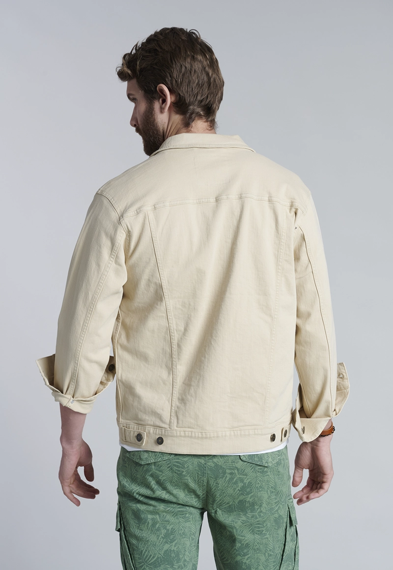 CHAQUETA BASICA DENIM FJ SAND - 4