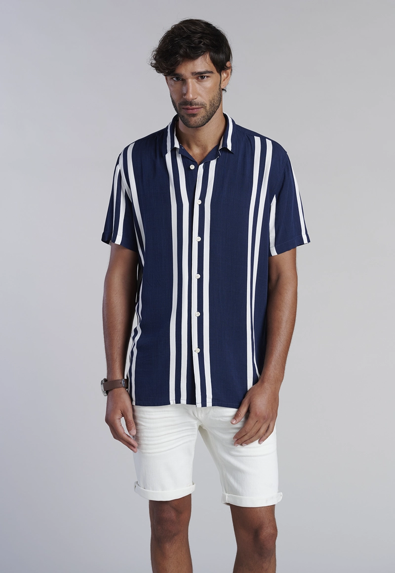 CAMISA INDIANA F NAVY - 1