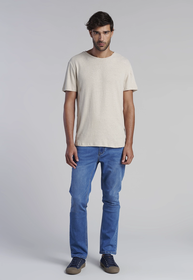 POLERA LINO ALBANY SAND - 2