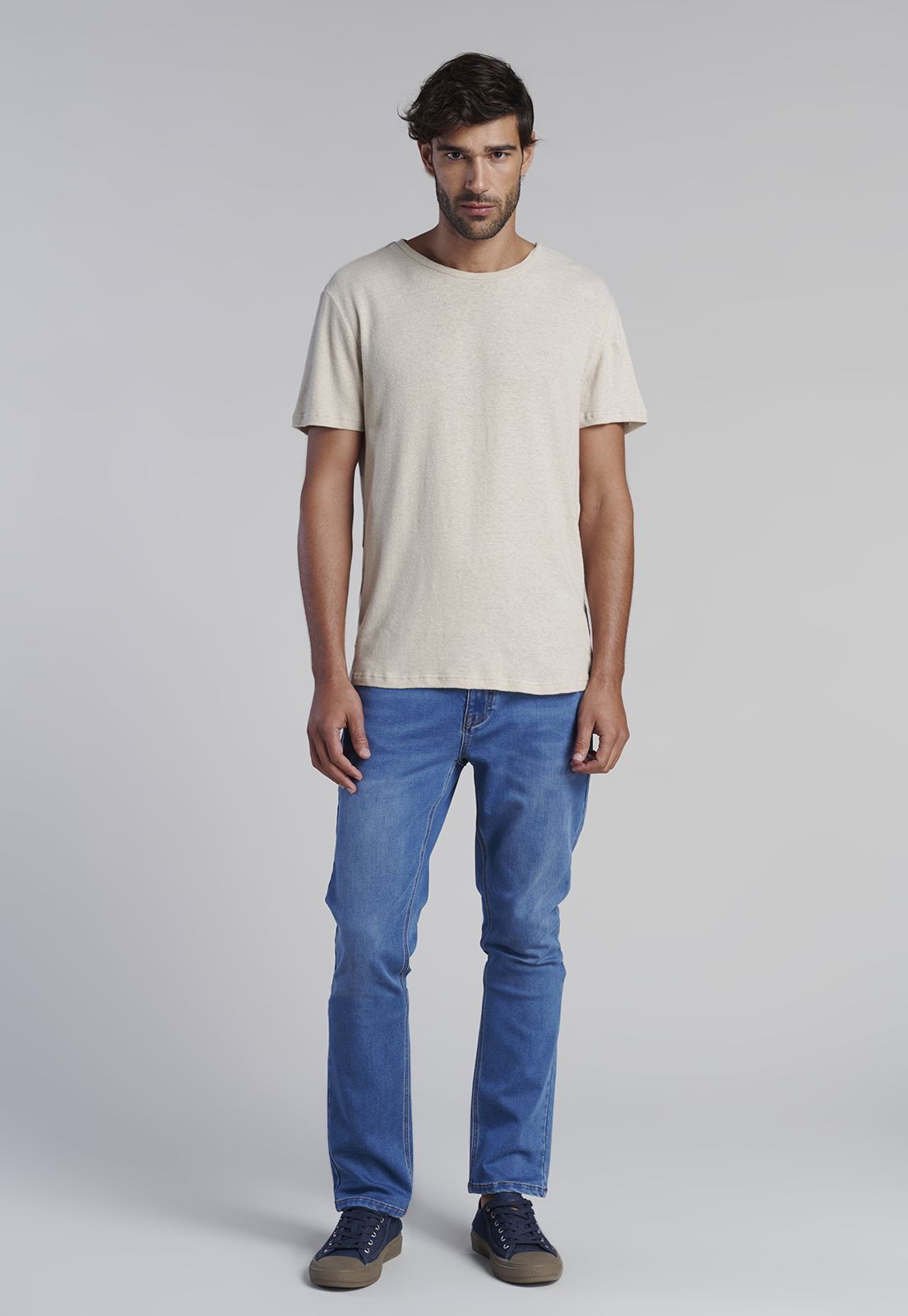 POLERA LINO ALBANY SAND - 2