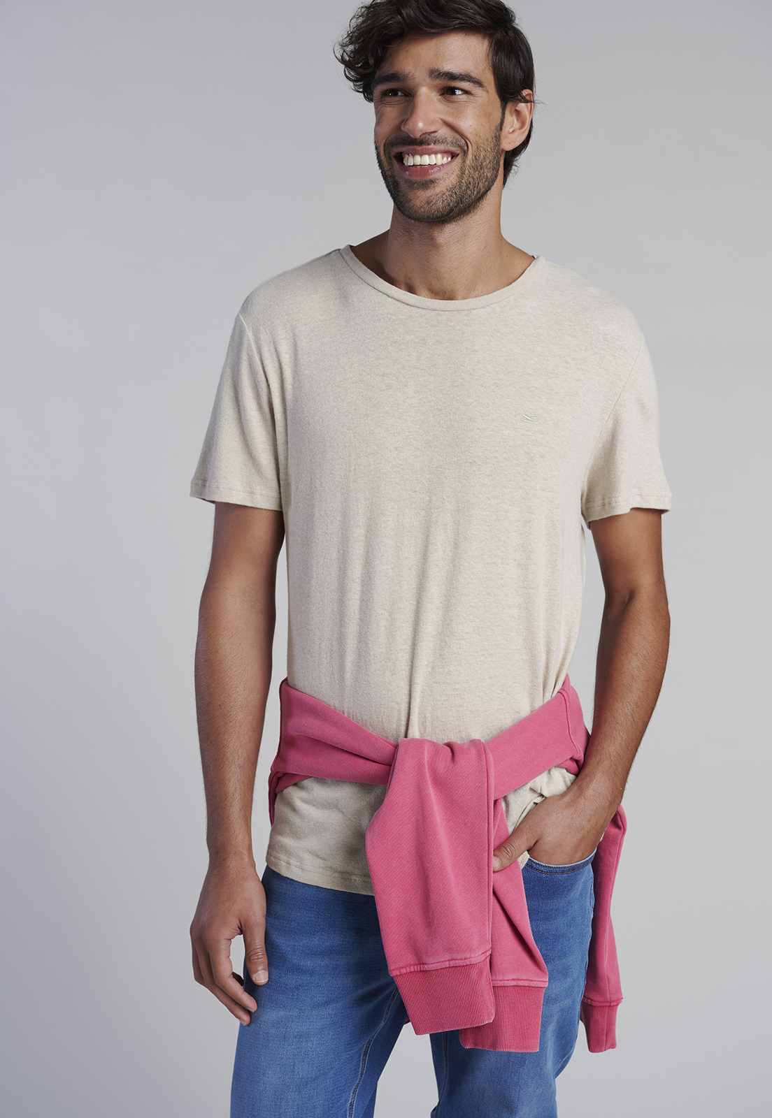 POLERA LINO ALBANY SAND - 5