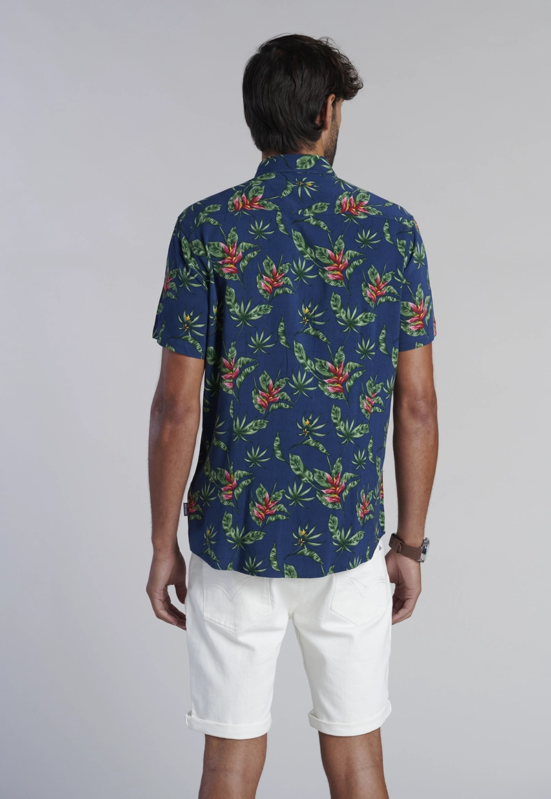 CAMISA ESTAMPADA DUBLIN FJ NAVY - 4