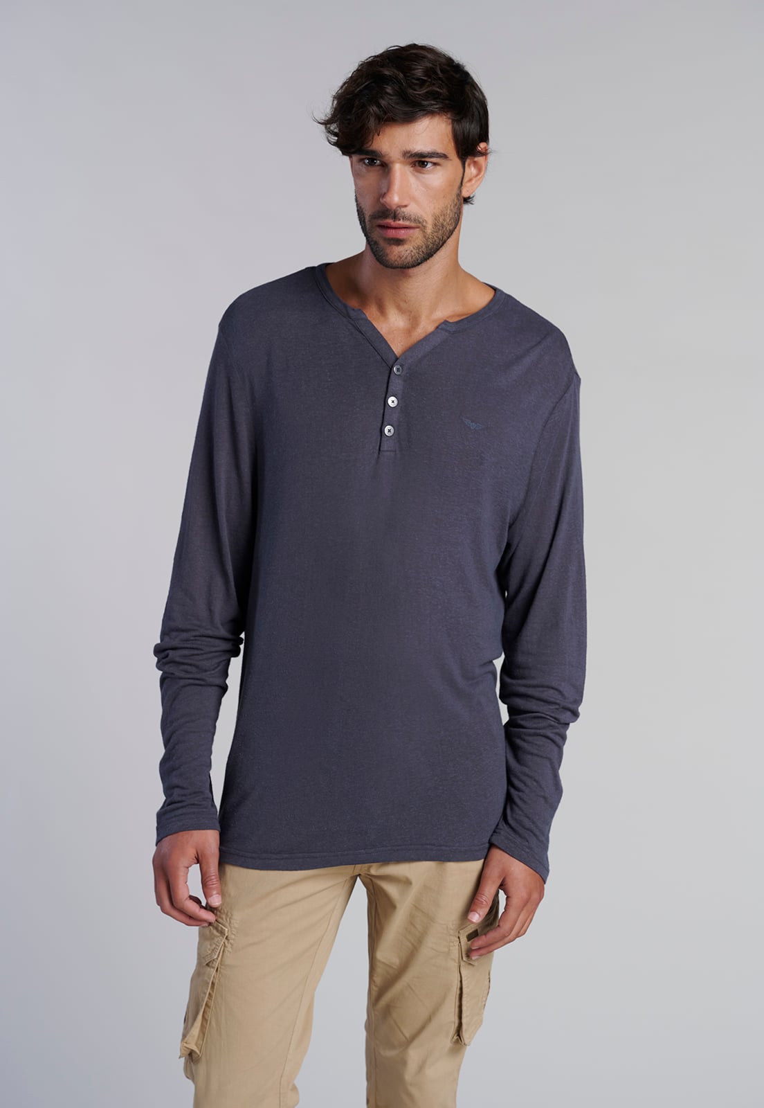 POLERA ML HENLEY NEW JERSEY METAL - 1