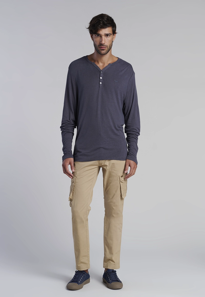 POLERA ML HENLEY NEW JERSEY METAL - 2