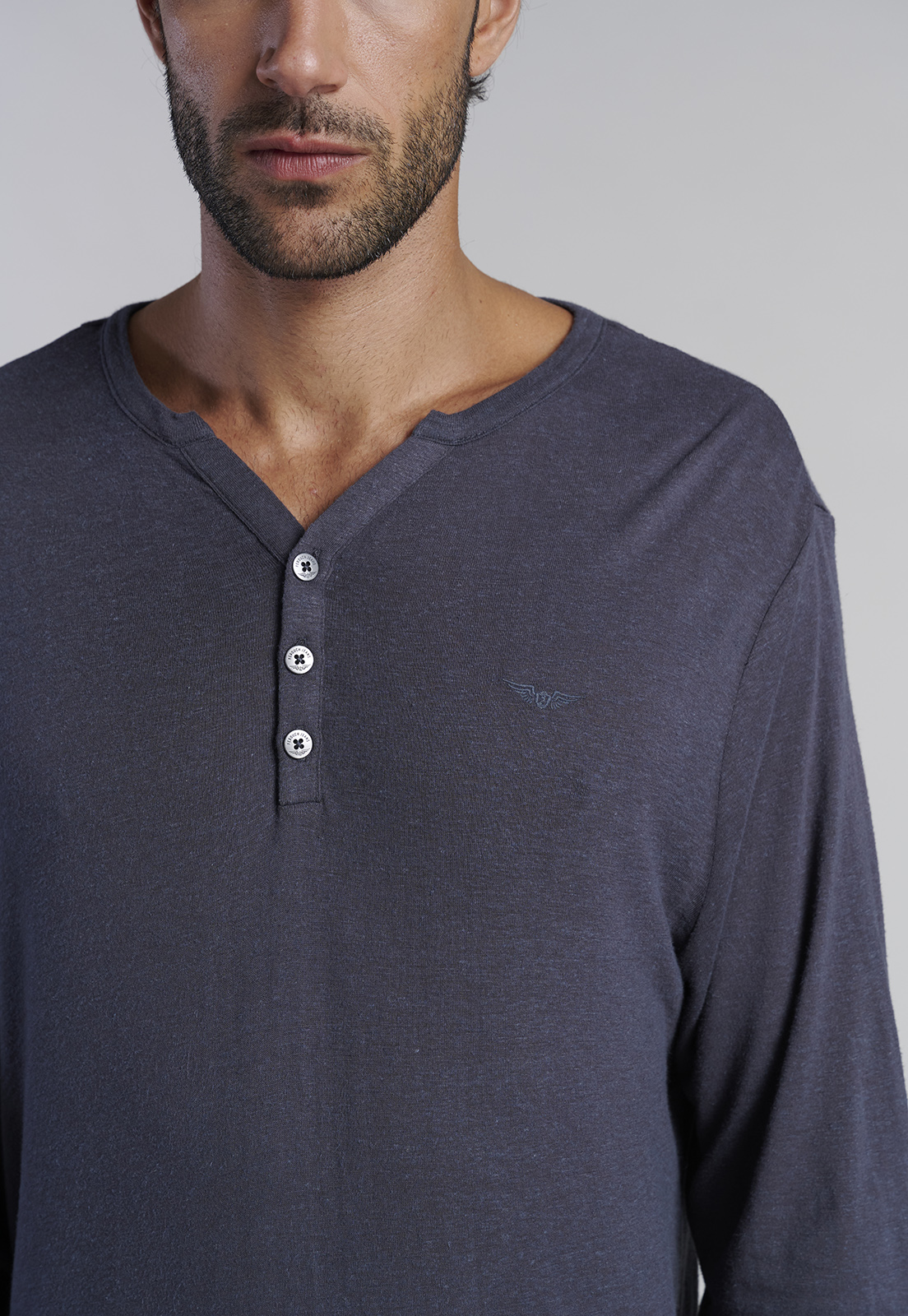 POLERA ML HENLEY NEW JERSEY METAL - 3