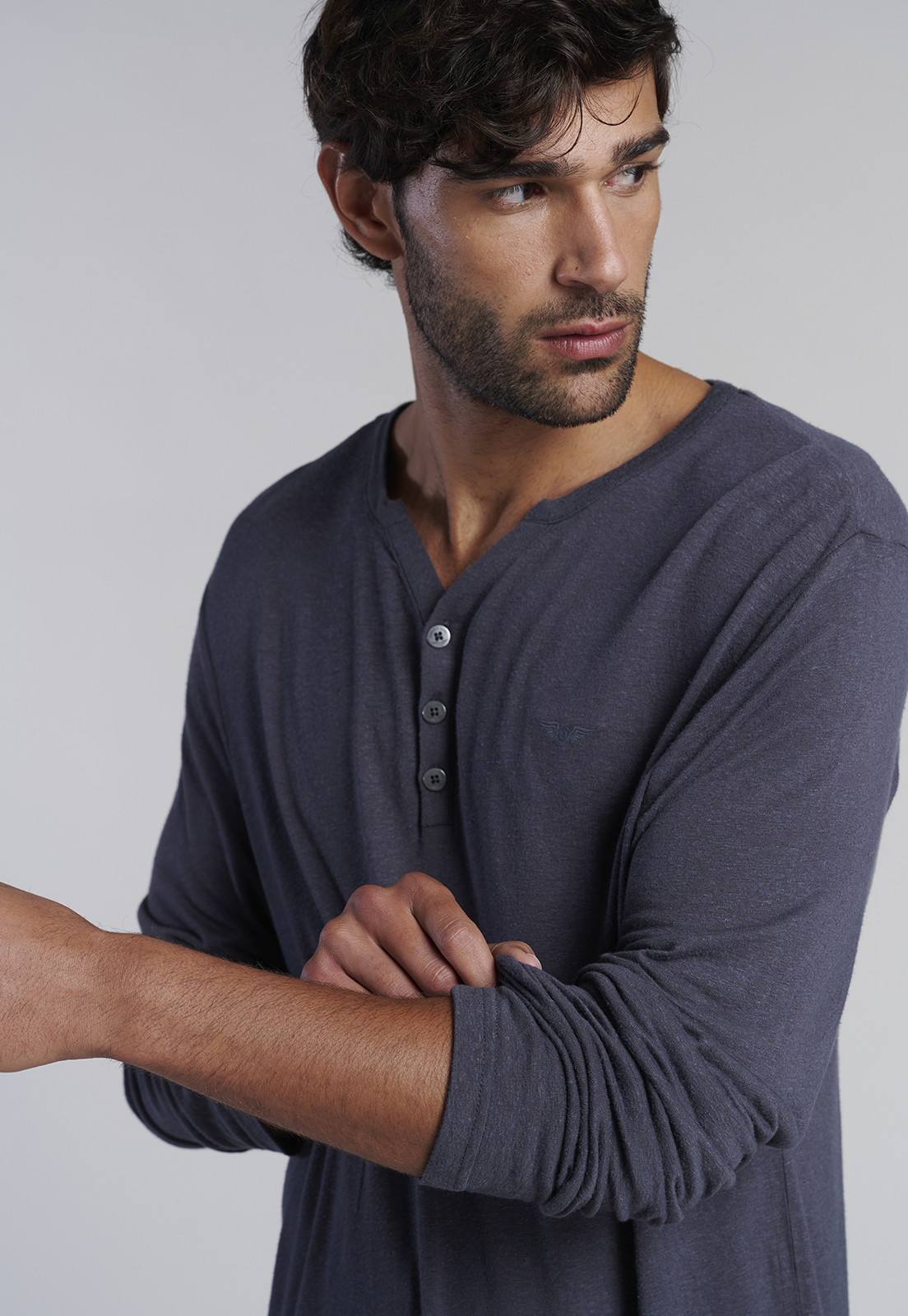 POLERA ML HENLEY NEW JERSEY METAL - 5