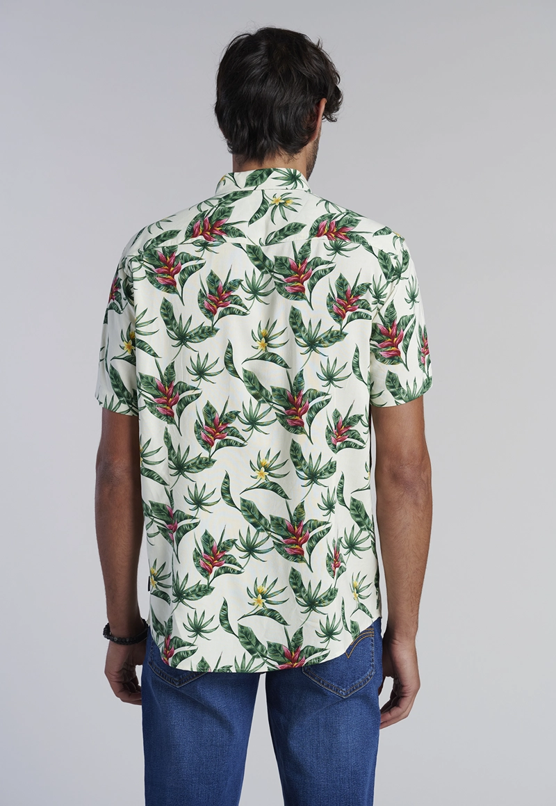 CAMISA ESTAMPADA DUBLIN FJ ECRU - 4