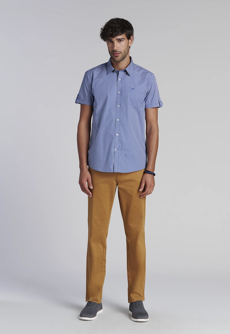 CAMISA ESTAMPADA ROMBO F BLUE - 2