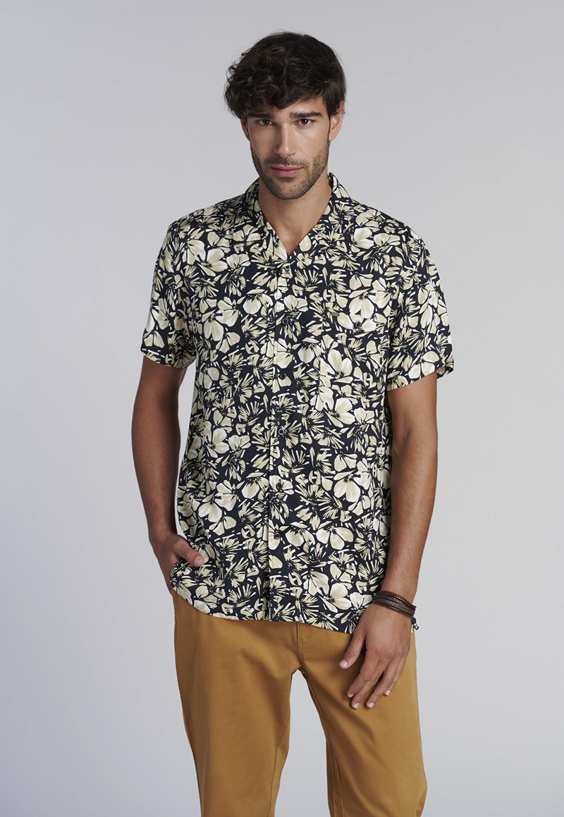 CAMISA ESTAMPADA IRVING FJ BLACK - 1