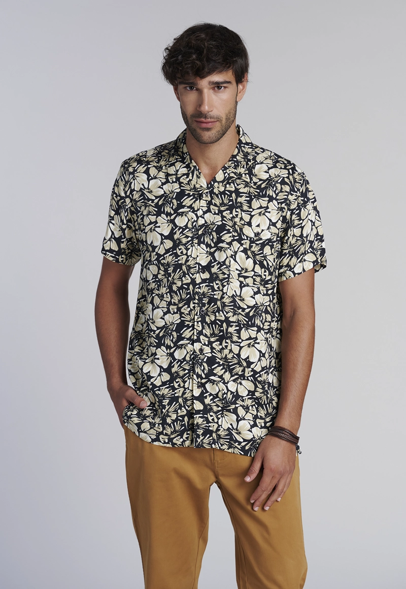 CAMISA ESTAMPADA IRVING FJ BLACK - 1