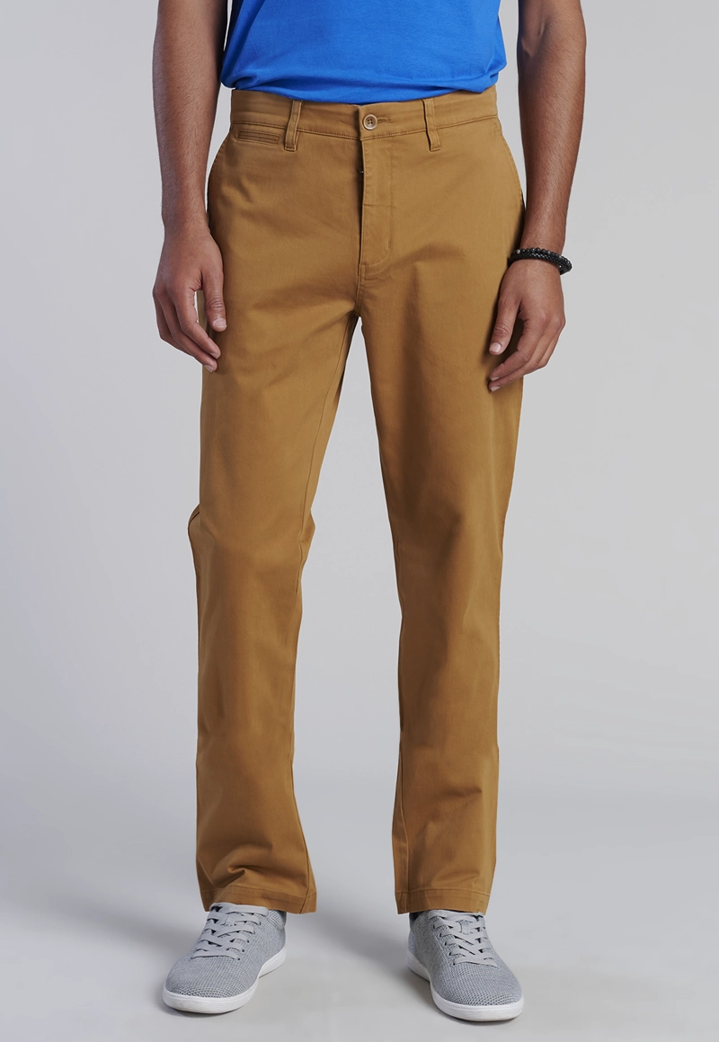 PANTALÓN ALGODÓN HOMBRE FEROUCH CAMEL 206001Y0053 TWILL REGULAR L/33 - 1