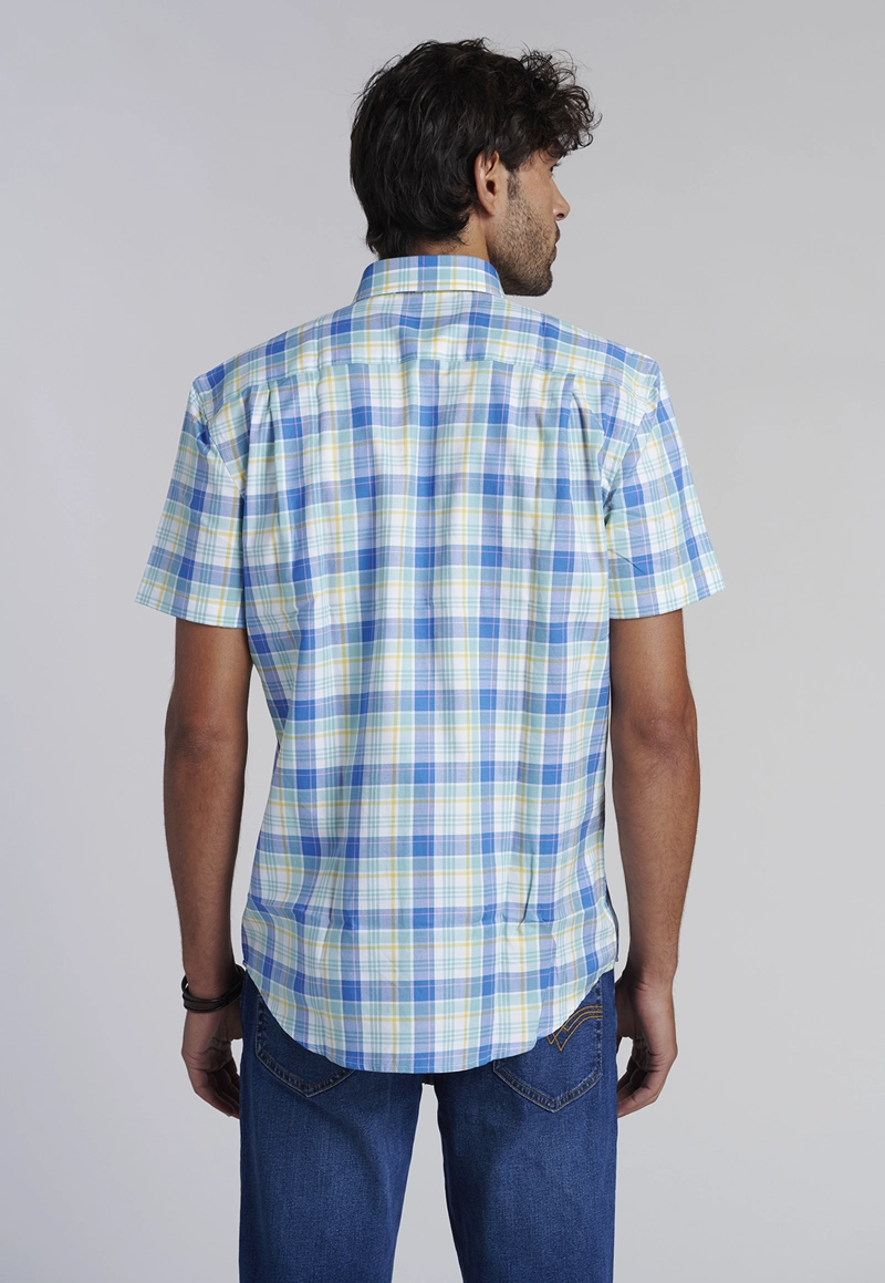 CAMISA CHECKERED KANSAS  F TURQUOISE - 4