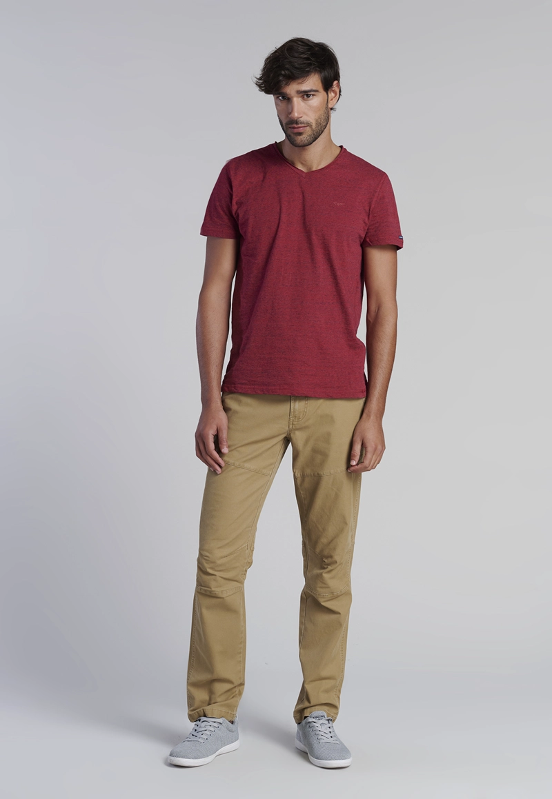 POLERA V NECK ALASKA BURGUNDY - 2