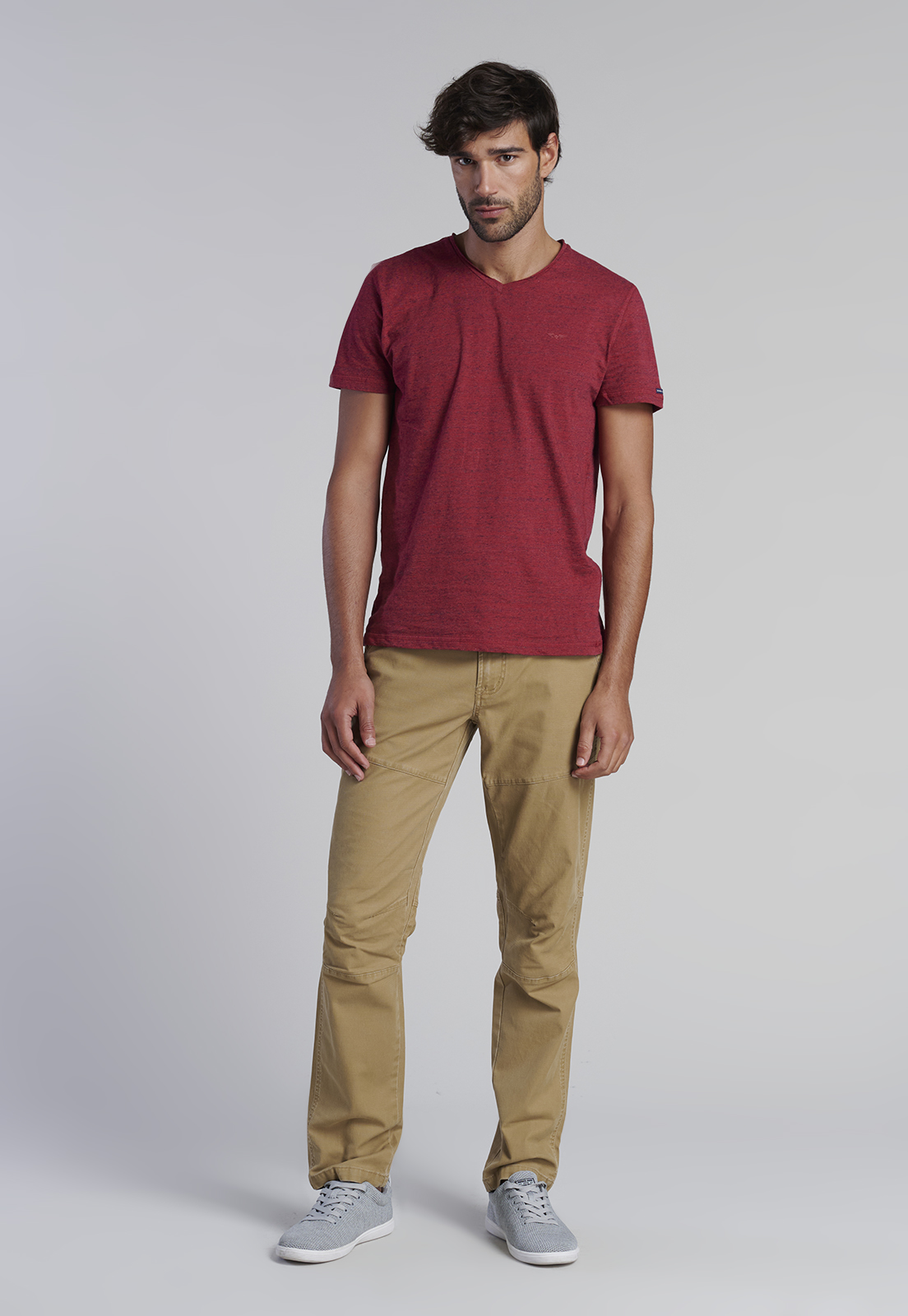 POLERA V NECK ALASKA BURGUNDY - 2