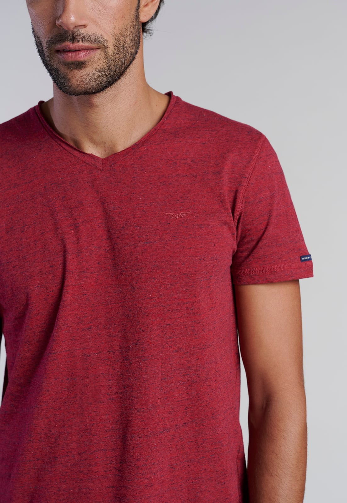POLERA V NECK ALASKA BURGUNDY - 3