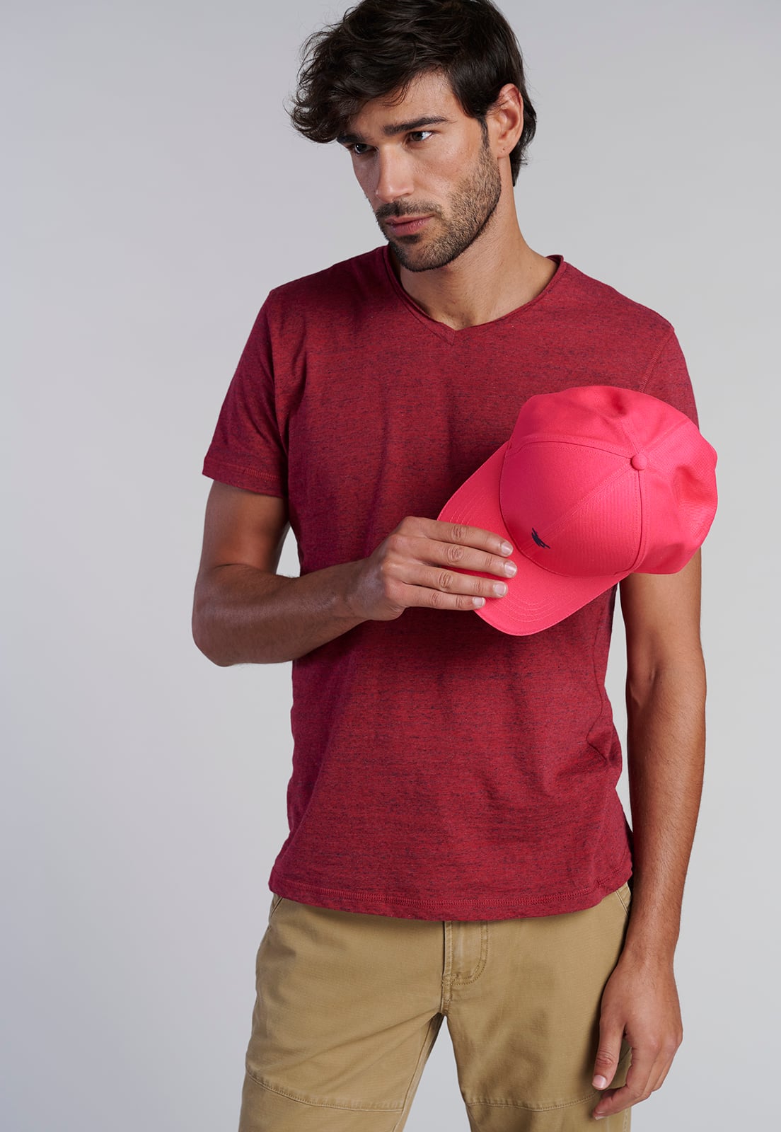 POLERA V NECK ALASKA BURGUNDY - 5