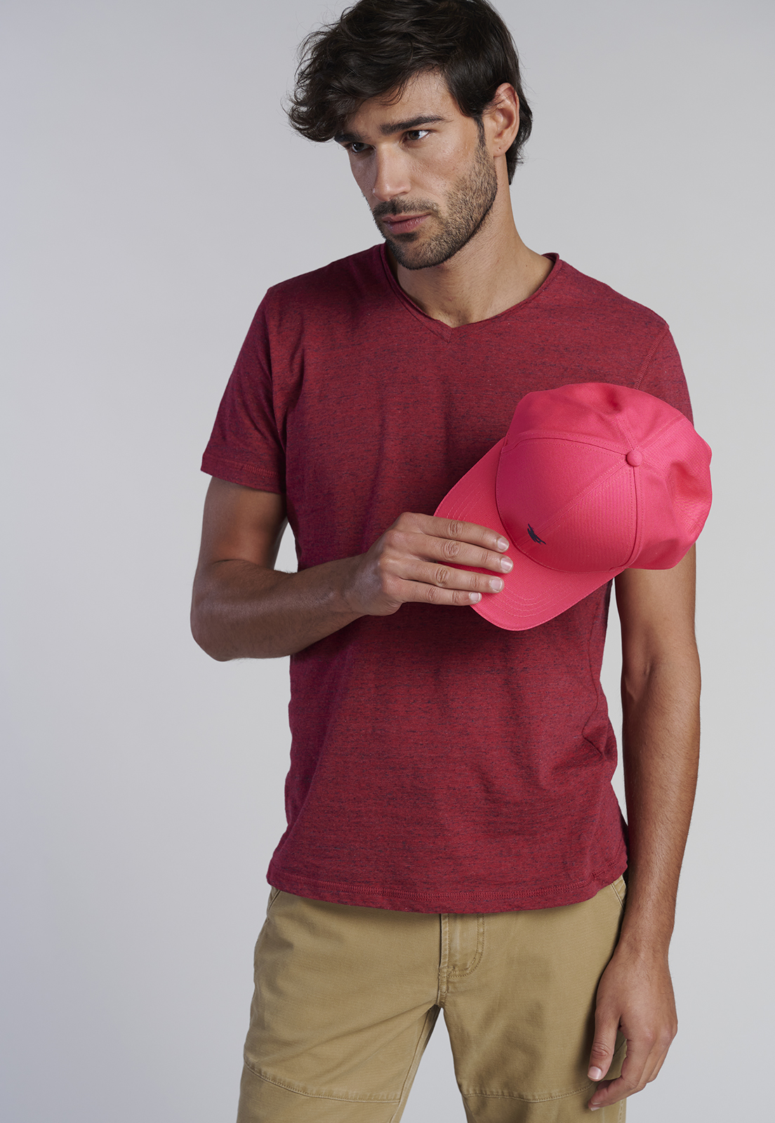 POLERA V NECK ALASKA BURGUNDY - 5