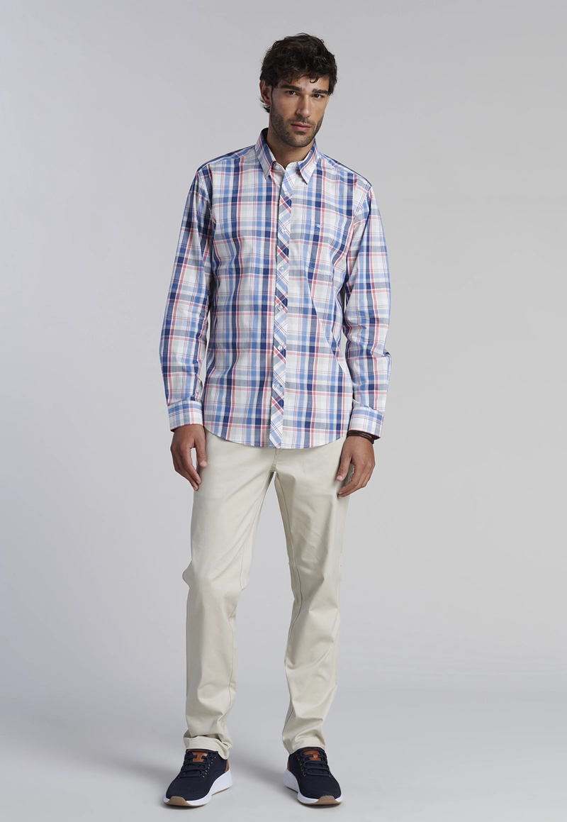 CAMISA CHECK ORLANDO F CORAL - 2