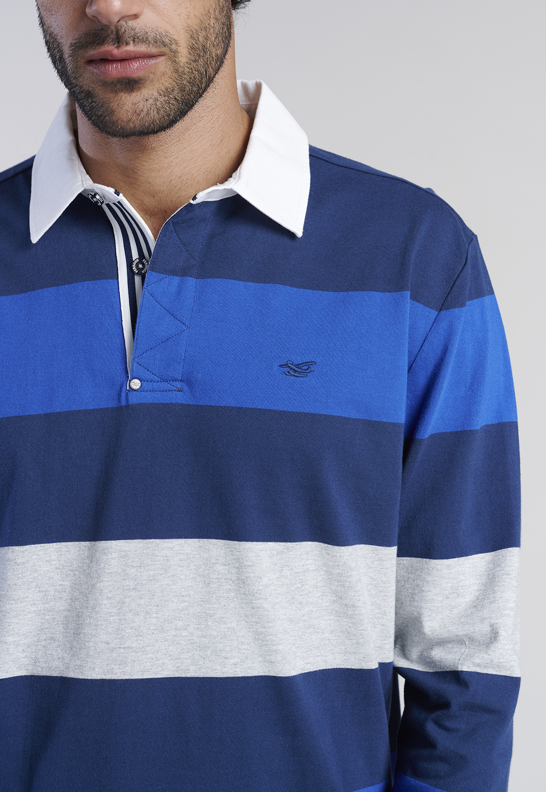 POLERA RUGBY RAYAS NEWARK NAVY - 3