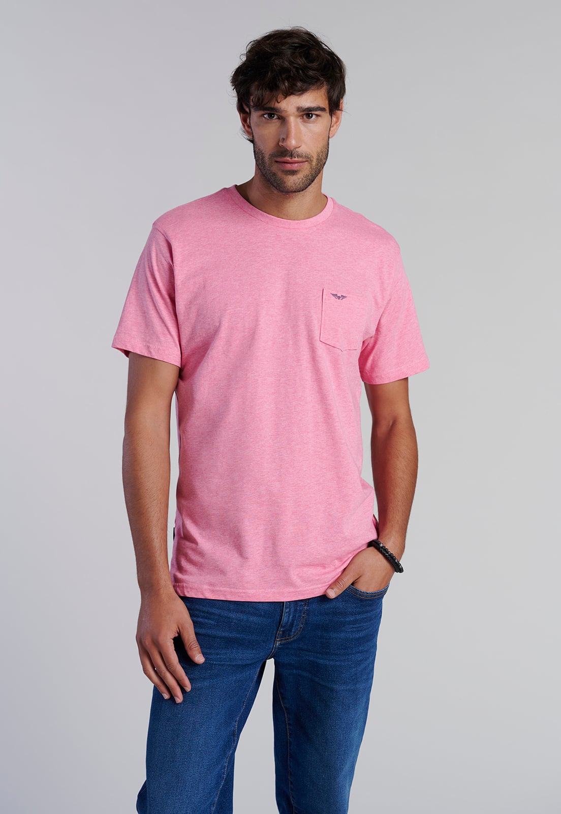 POLERA BOLSILLO HOUSTON FUCSIA MELAN - 1
