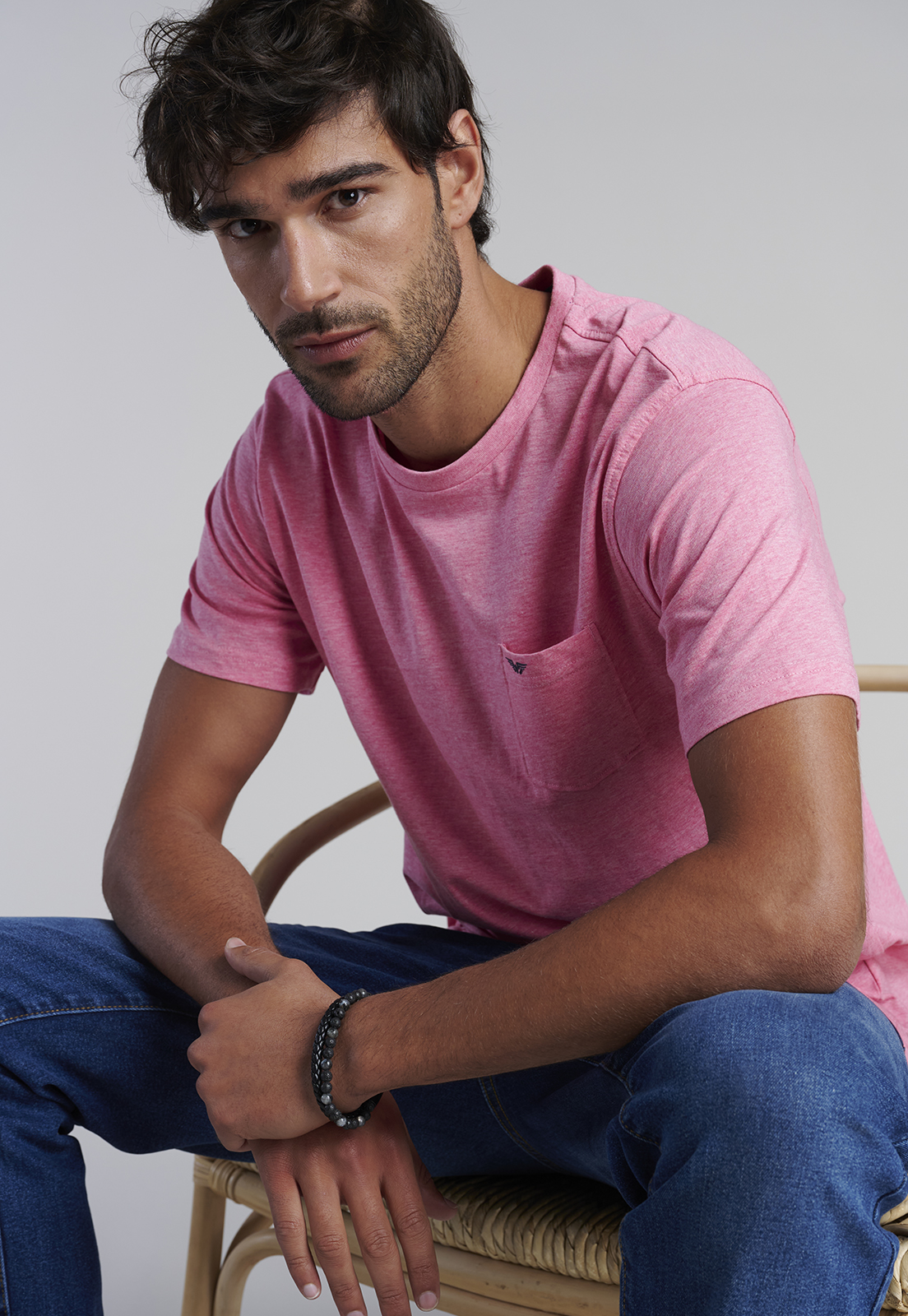 POLERA BOLSILLO HOUSTON FUCSIA MELAN - 5