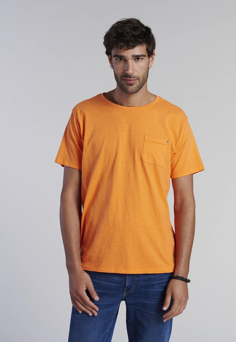 POLERA BOLSILLO BOSTON ORANGE - 1