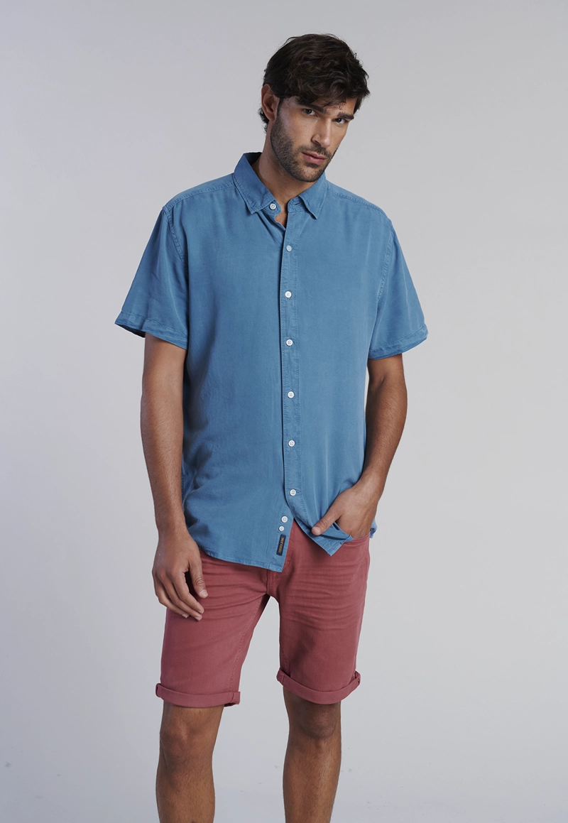 CAMISA SPORT LYOCELL FJ INDIGO - 1
