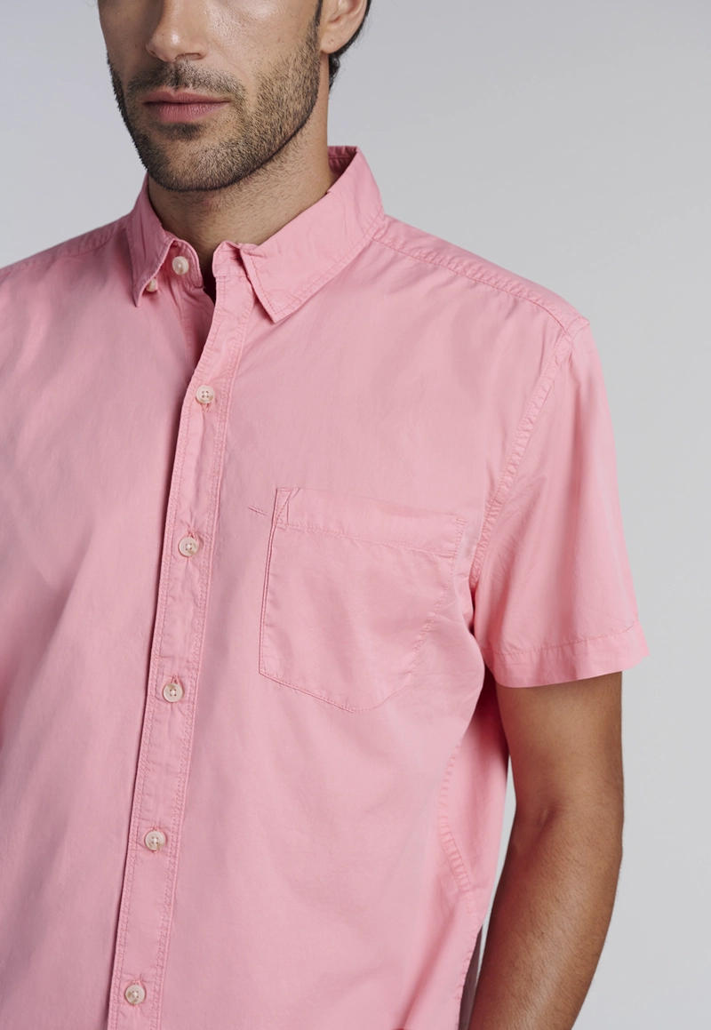 CAMISA GARMENT DYED FJ CORAL - 3