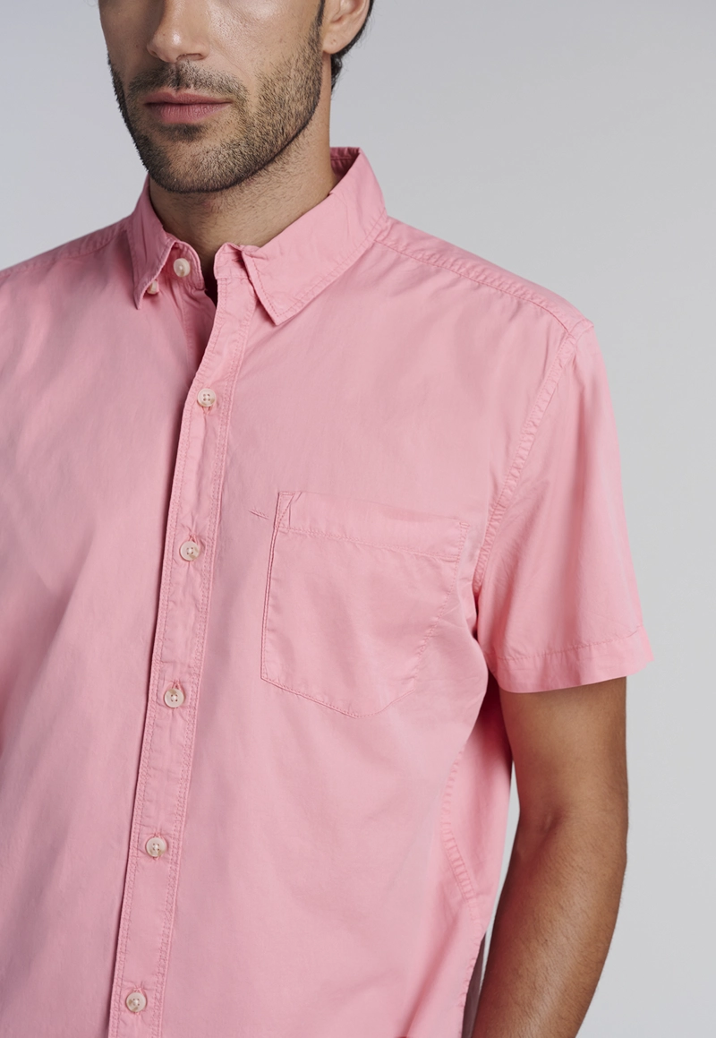 CAMISA GARMENT DYED FJ CORAL - 3
