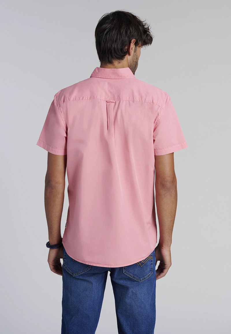 CAMISA GARMENT DYED FJ CORAL - 4