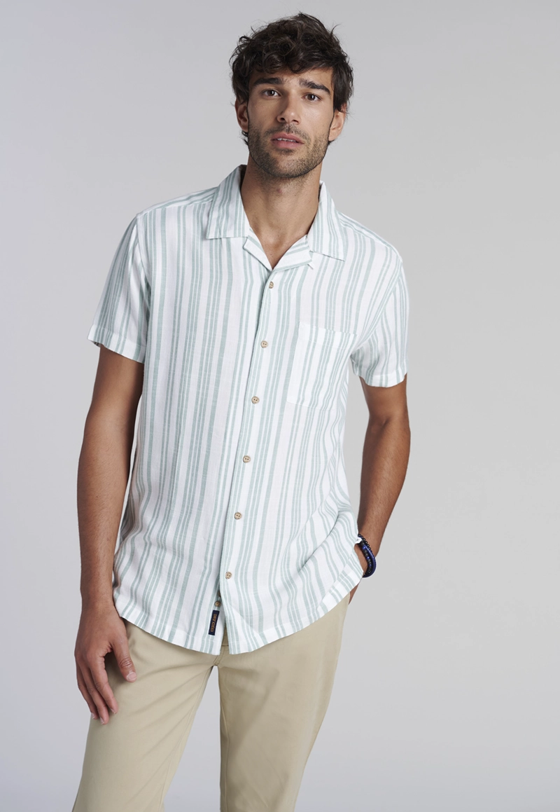 CAMISA LISTADA SPORT FJ GREEN - 1
