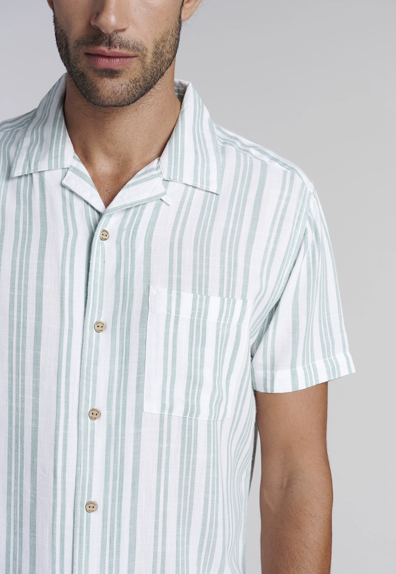 CAMISA LISTADA SPORT FJ GREEN - 3