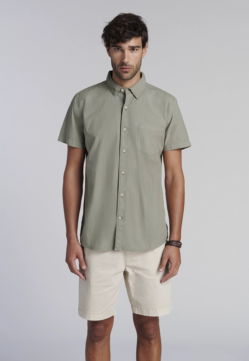 CAMISA GARMENT DYED FJ MILITARY - 1