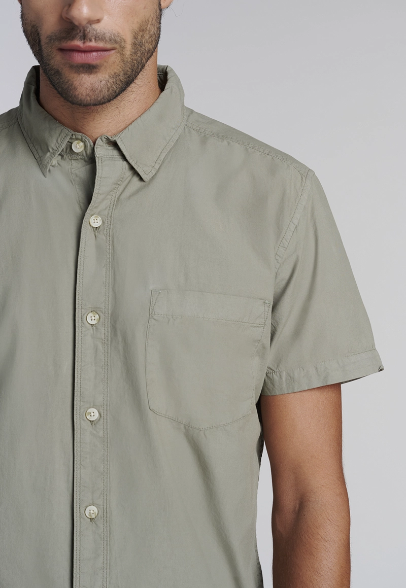 CAMISA GARMENT DYED FJ MILITARY - 3