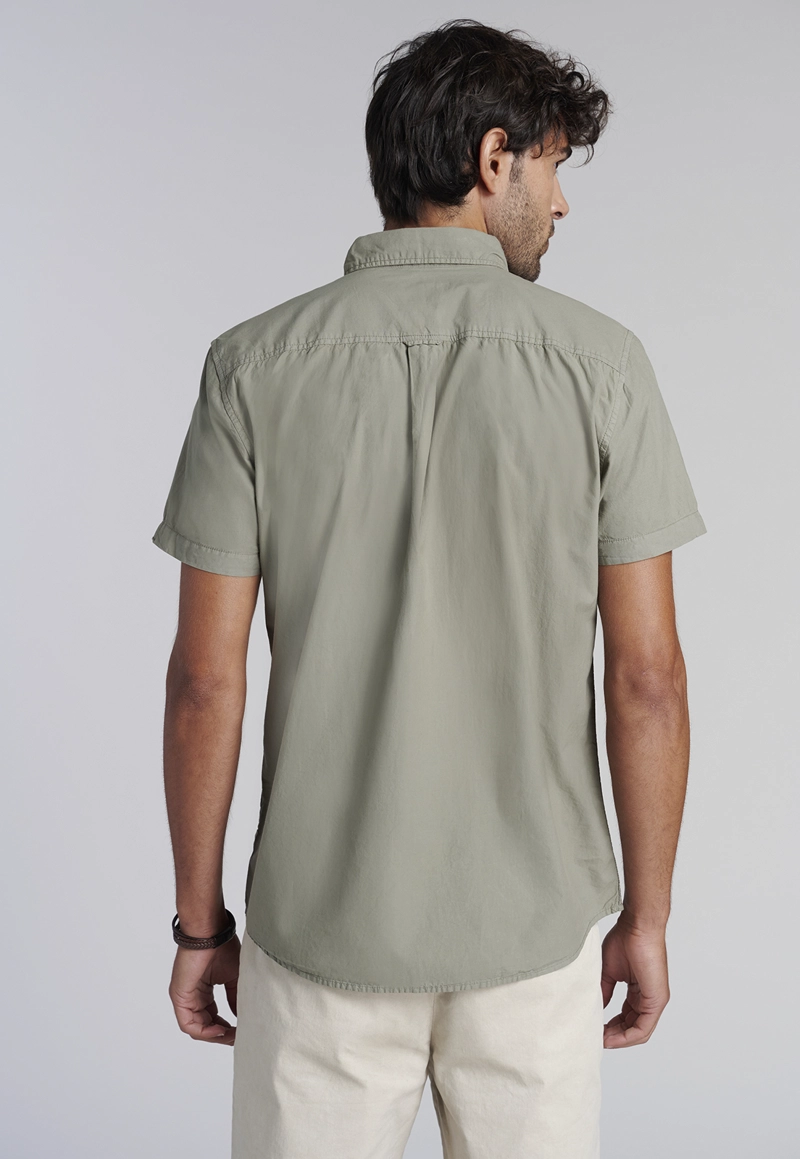 CAMISA GARMENT DYED FJ MILITARY - 4