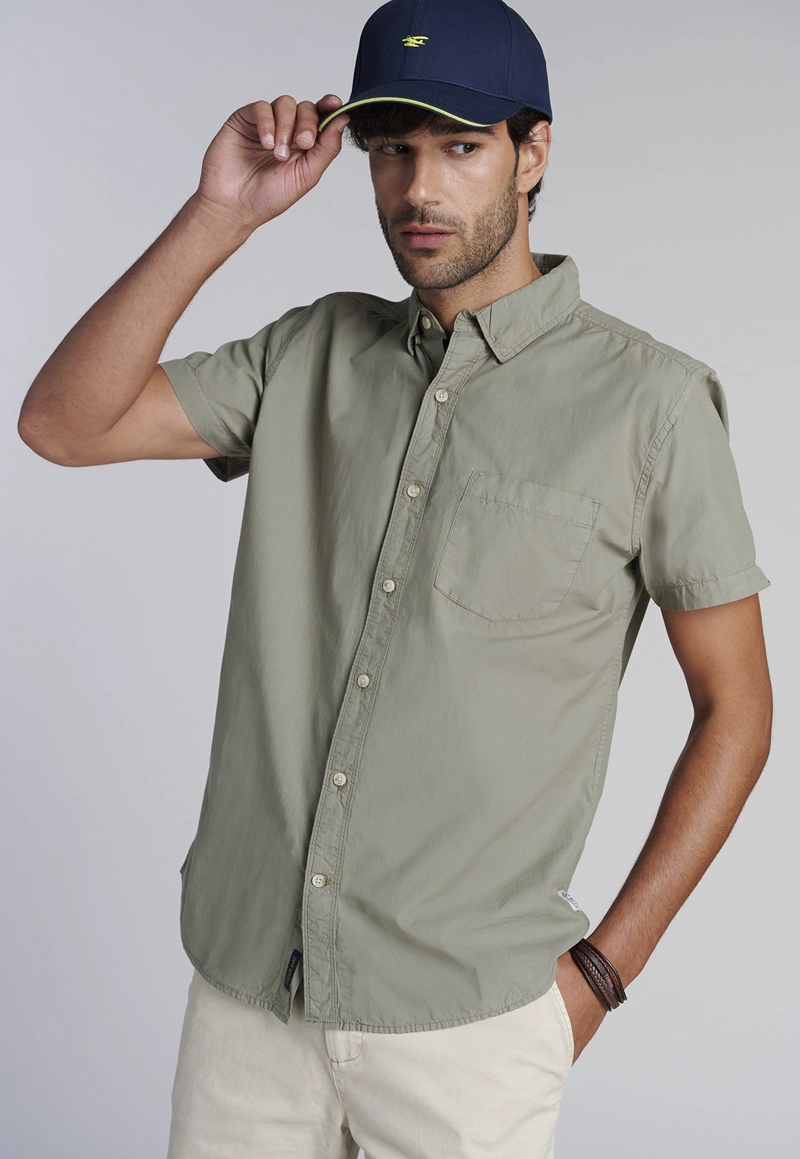 CAMISA GARMENT DYED FJ MILITARY - 5