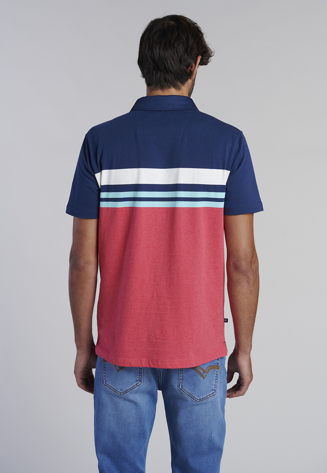 POLERA POLO RAYAS CHICAGO CORAL MELANG - 4