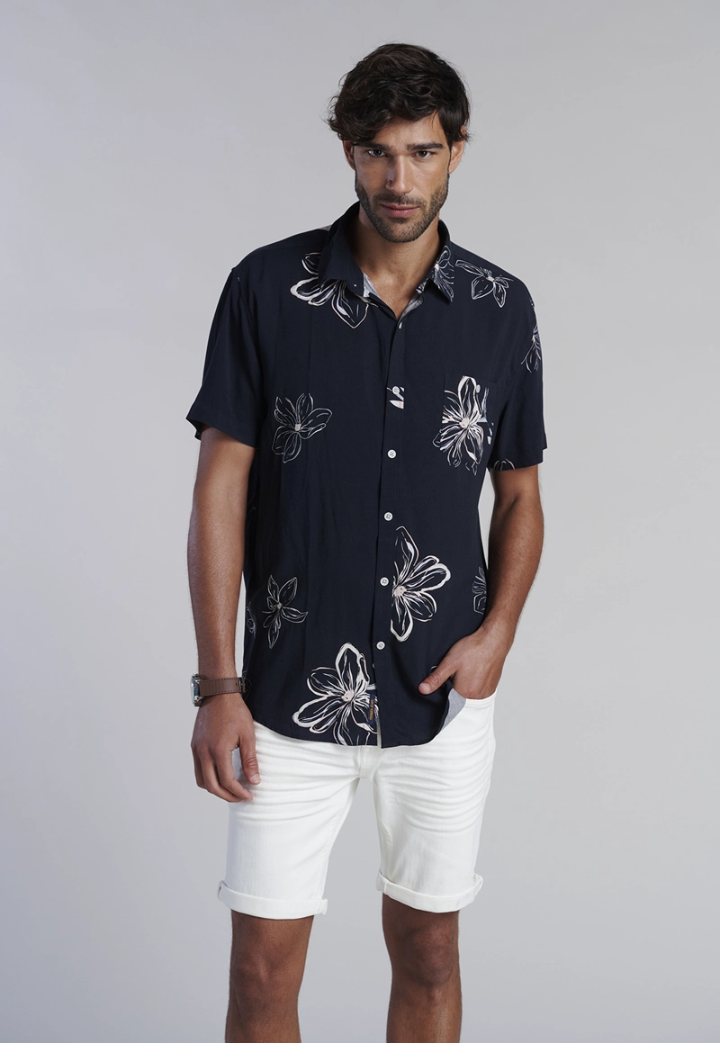 CAMISA ESTAMPADA DENVER FJ BLACK - 1