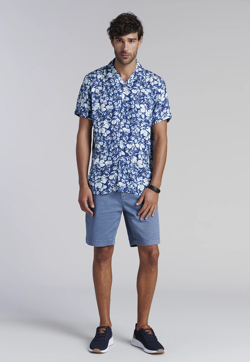 CAMISA ESTAMPADA IRVING FJ INDIGO - 2