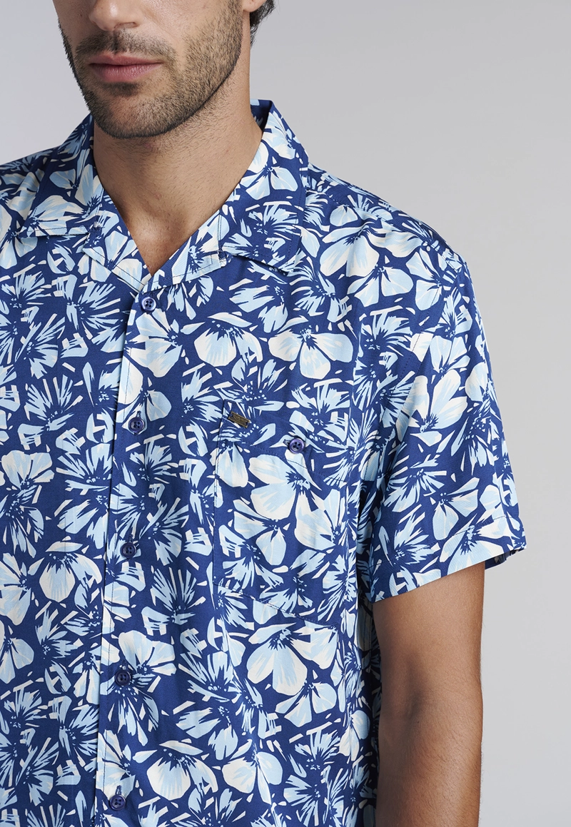 CAMISA ESTAMPADA IRVING FJ INDIGO - 3