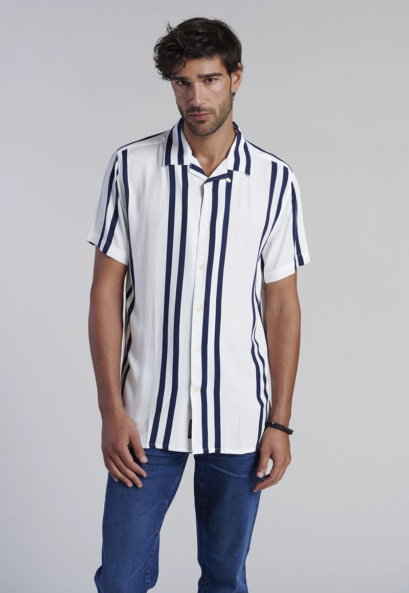 CAMISA INDIANA F ECRU - 1