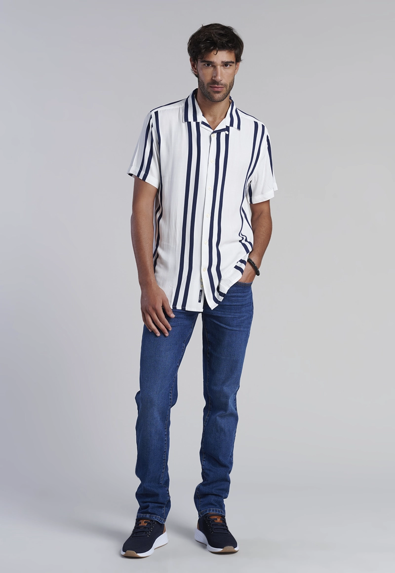 CAMISA INDIANA F ECRU - 2