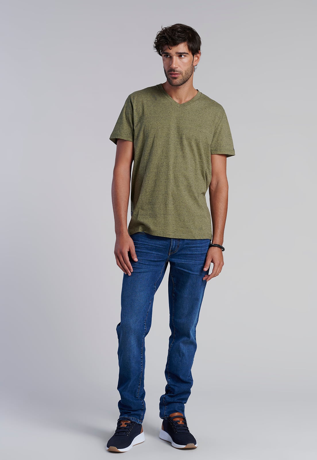 POLERA V NECK ALASKA MILITARY - 2