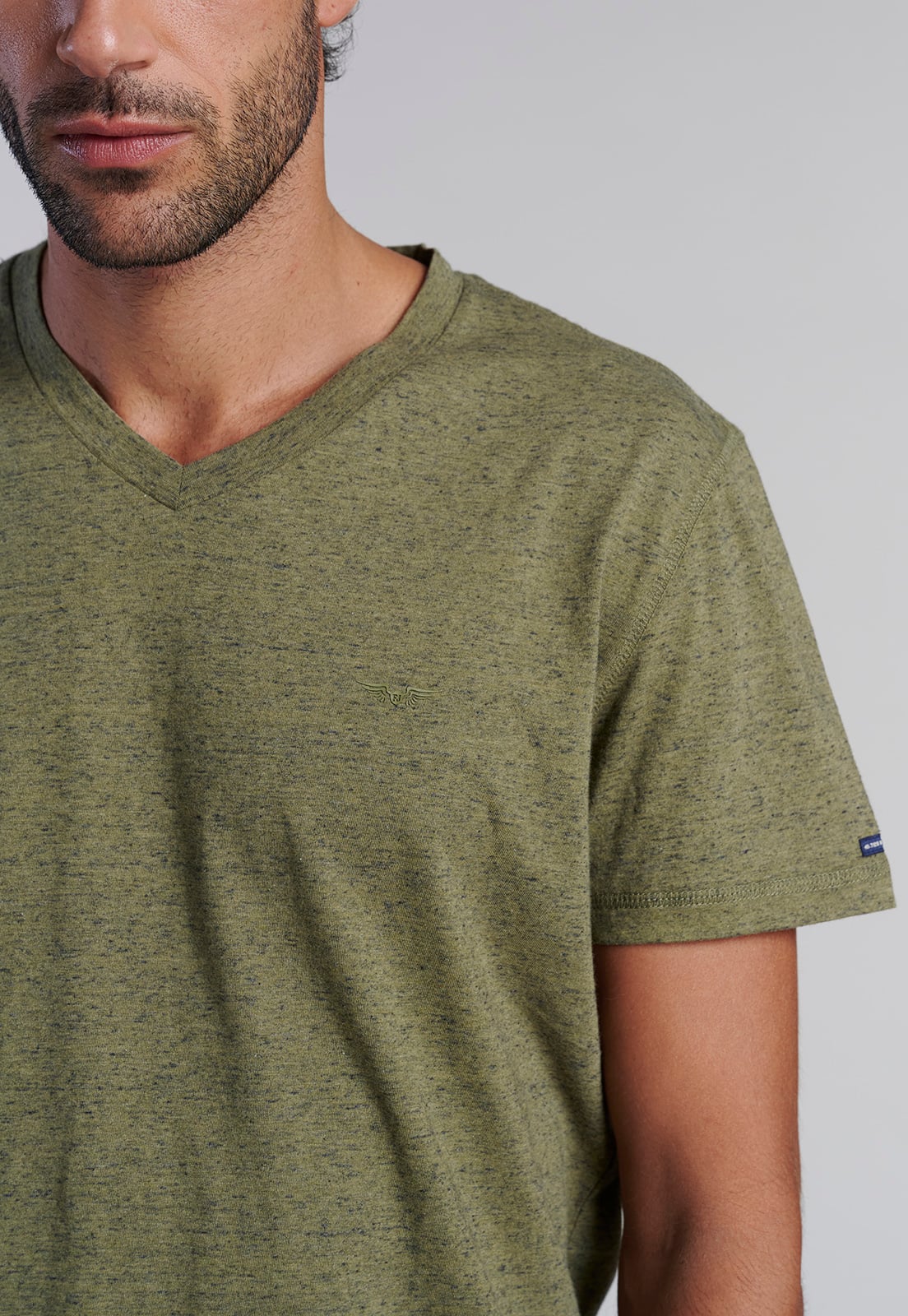 POLERA V NECK ALASKA MILITARY - 3