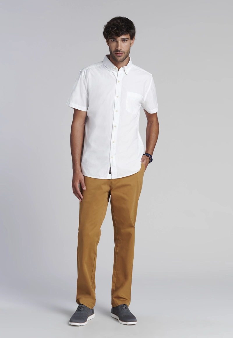 CAMISA GARMENT DYED FJ ECRU - 2