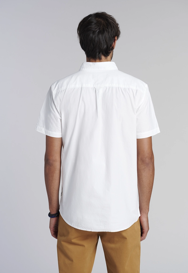 CAMISA GARMENT DYED FJ ECRU - 4