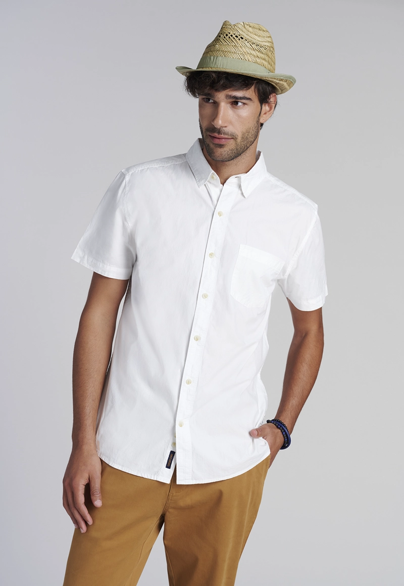 CAMISA GARMENT DYED FJ ECRU - 5