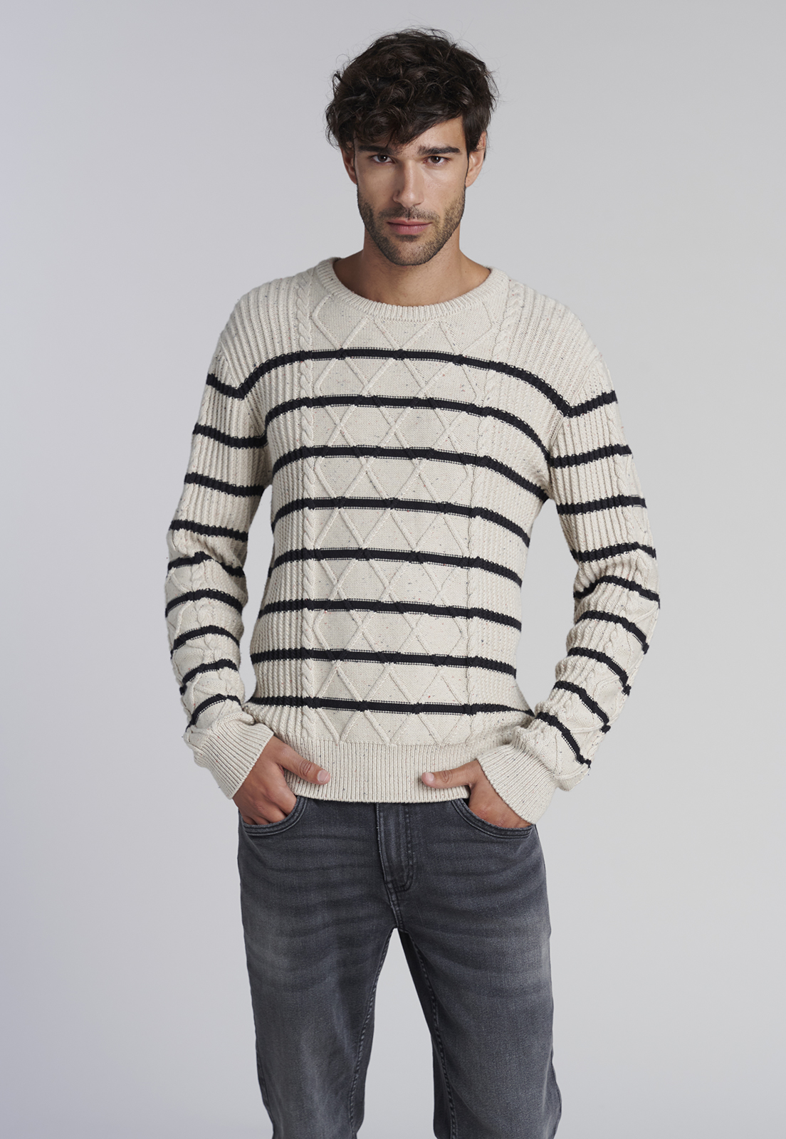 SWEATER PORTLAND F ECRU - 1