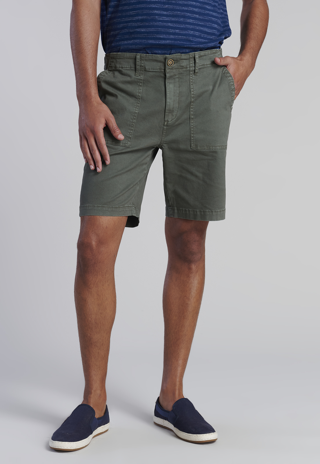 BERMUDA ALGODÓN HOMBRE FEROUCH VERDE 251307Y0042 BOSTON F MILITARY - 1