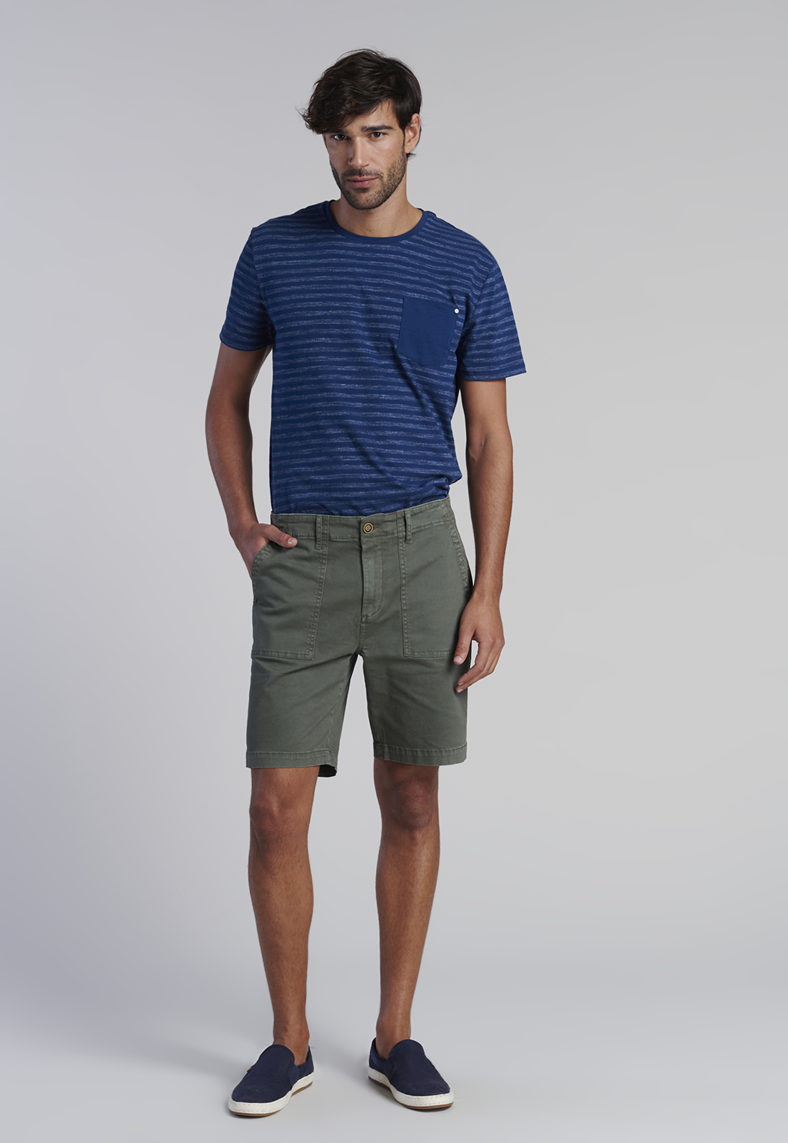 BERMUDA ALGODÓN HOMBRE FEROUCH VERDE 251307Y0042 BOSTON F MILITARY - 2